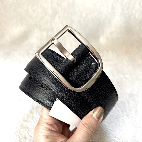 NWT Authentic Gucci Pin Buckle Leather Belt Black 85 - Picture 3 of 6
